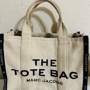 Marc Jacobs Cream and Black Tote Bag